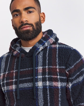 Borg Check Fleece Lounge Hoodie
