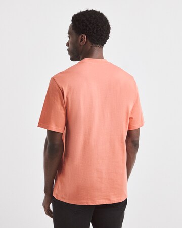 Union Embroid T-Shirt Long-Orange