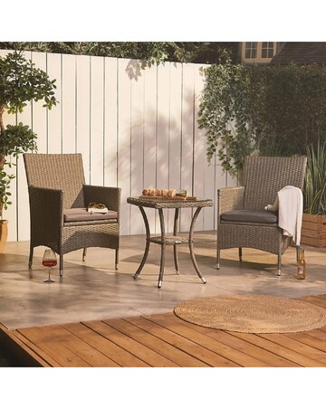 VonHaus Bali Rattan Garden Bistro Set