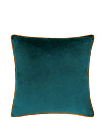 Furn Meridian Large Velvet Cushion Cover - Teal/Tiger
