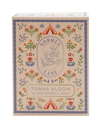 Sophia Lane Tonka Bloom Floral Candle - 250g