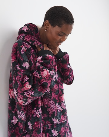 Joe Browns Animal Print Fleece Hooded Lounge Dress