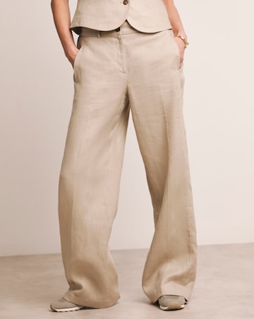 Anthology Pure Linen Wide Leg Trousers