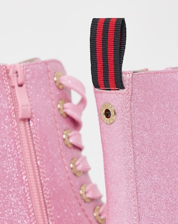 Heavenly Feet Justina Lace Up Chunky Boot - Extra Wide Fit (EEE)