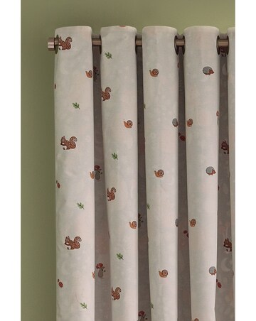 Catherine Lansfield Fox and Woodland Friends Eyelet Curtains Two Panels