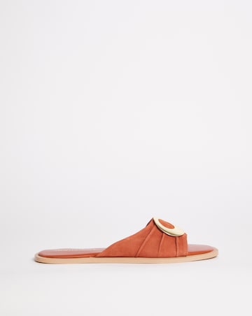 Suede Square Toe Sandal E Fit