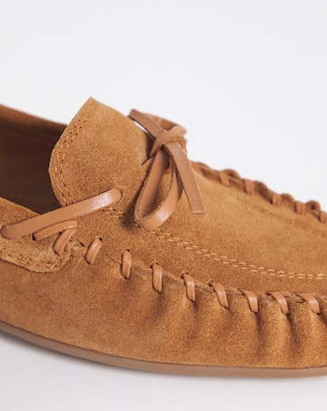 Swift Whipstitch Detail Puckered Suede Loafers - Extra Wide Fit (EEE)