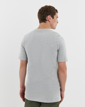 Pure Cotton Crew Neck T-Shirt Extra Long - Grey Marl