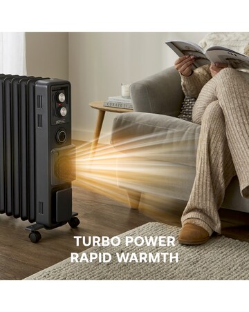Dimplex Oil Free Radiator 2.4kW with Timer and Turbo Fan- Black
