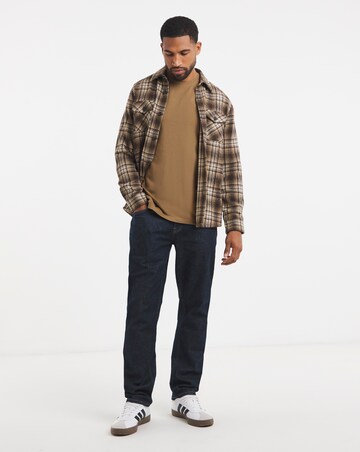 Pure Cotton Crew Neck T-Shirt Long - Beige