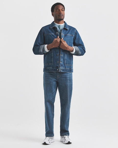 Union Straight Fit Stretch Jeans Mid Wash