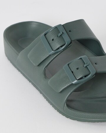 Mens Adjustable Double Buckle Slide Wide
