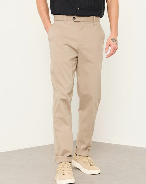 FatFace Bosbury Pique Chino Trousers - Stone, Regular Length