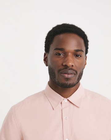 Short Sleeve Linen Blend Shirt