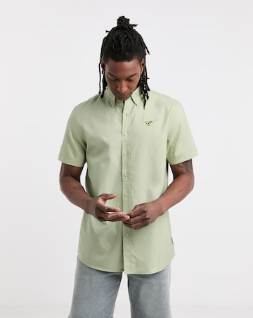 Voi Plain Oxford Short Sleeve Shirt Long Length