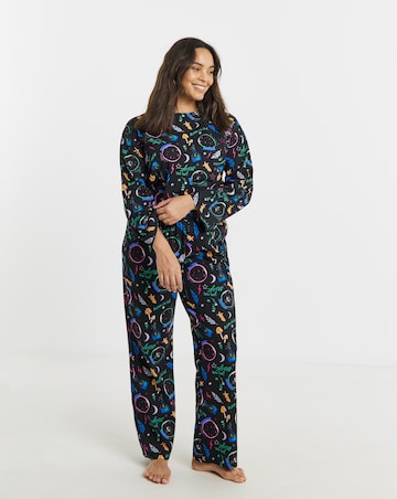 Simply Be Value Long Sleeve Pyjama Set Celestial