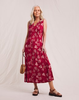 Julipa Pintuck Jersey Midi Dress