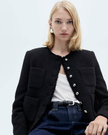 Mango Tweed Jacket with Jewel Buttons