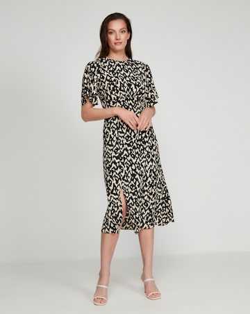 Sonder Studio Ikat Animal Print Midi Dress