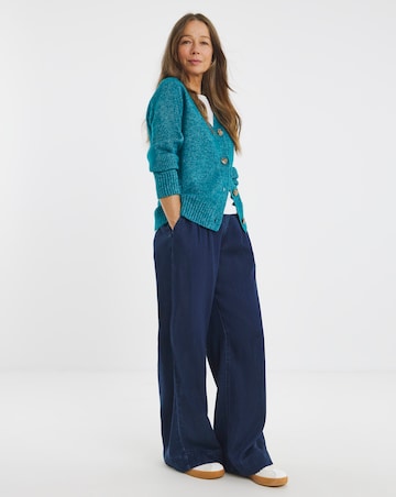 Pink V Neck Seam Detail Cardigan