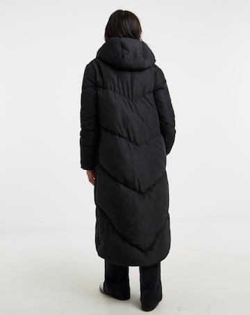 Black Longline Padded Coat