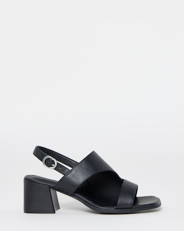 Dorit Cut Out Stacked Heel Sandals - Extra Wide Fit (EEE)