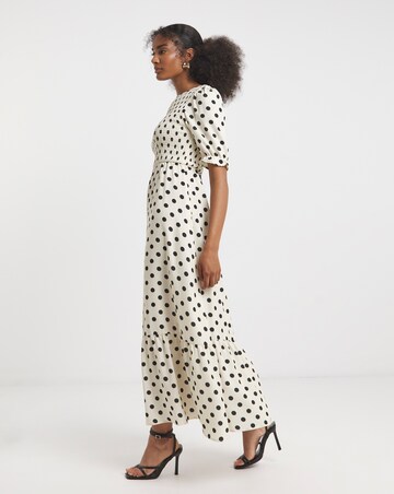 Flounce London Spot Print Maxi Dress