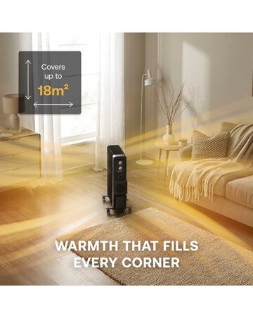 Dimplex Oil Free Radiator 2.4kW with Timer and Turbo Fan- Black