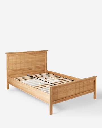 Julipa Ashford Wooden Bed with 3 Layer Memory Foam Hybrid Mattress