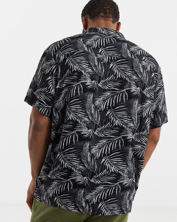 Jack & Jones Jeff Print Resort Shirt - Black/White