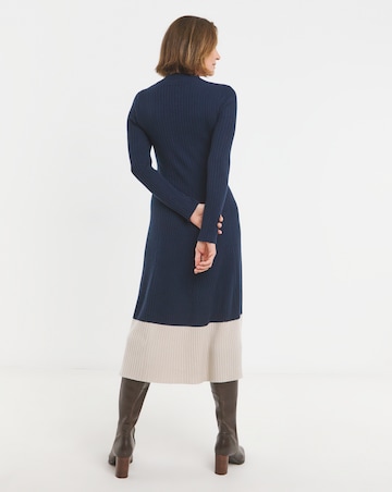 Tommy Hilfiger Wool Cash Colourblock Sweater Dress