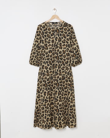 Textured Jersey Keyhole Maxi Dress