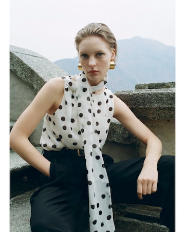 Mango Polka-Dot Blouse