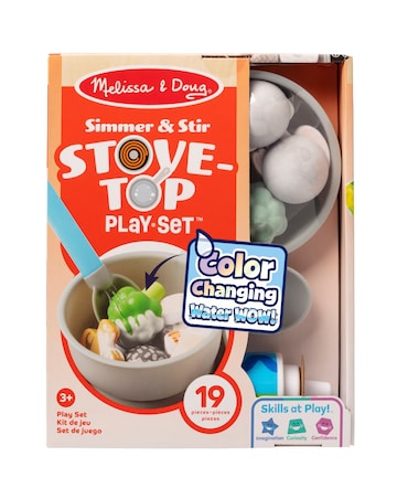 Melissa & Doug Simmer & Stir Stovetop Play Set with Colour Changing Water