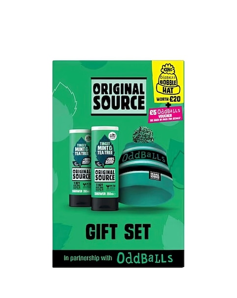 Original Source Odd Balls Green Bobble Hat Gift Set
