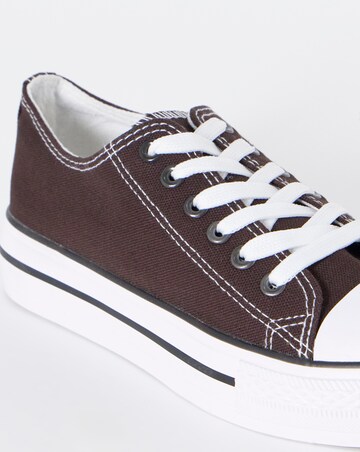 Angel Low Cut Canvas Trainers - Wide Fit (E)