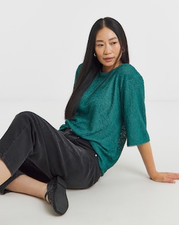 Textured Half Sleeve T-Shirt