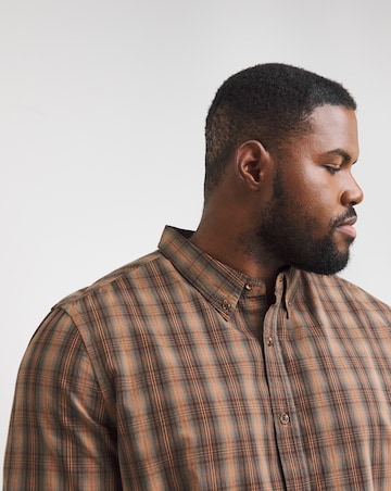 Long Sleeve Button Checked Shirt