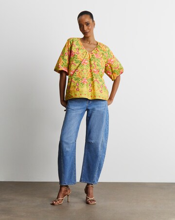 Joanna Hope Cotton Poplin Blouse