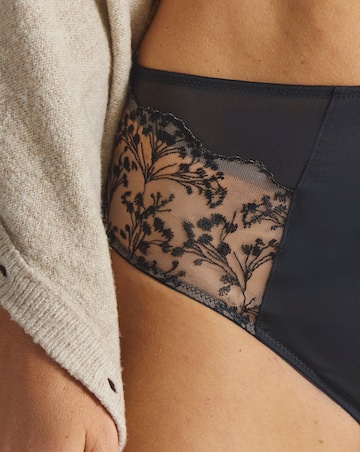 Pretty Secrets Penelope High Leg Knickers Black