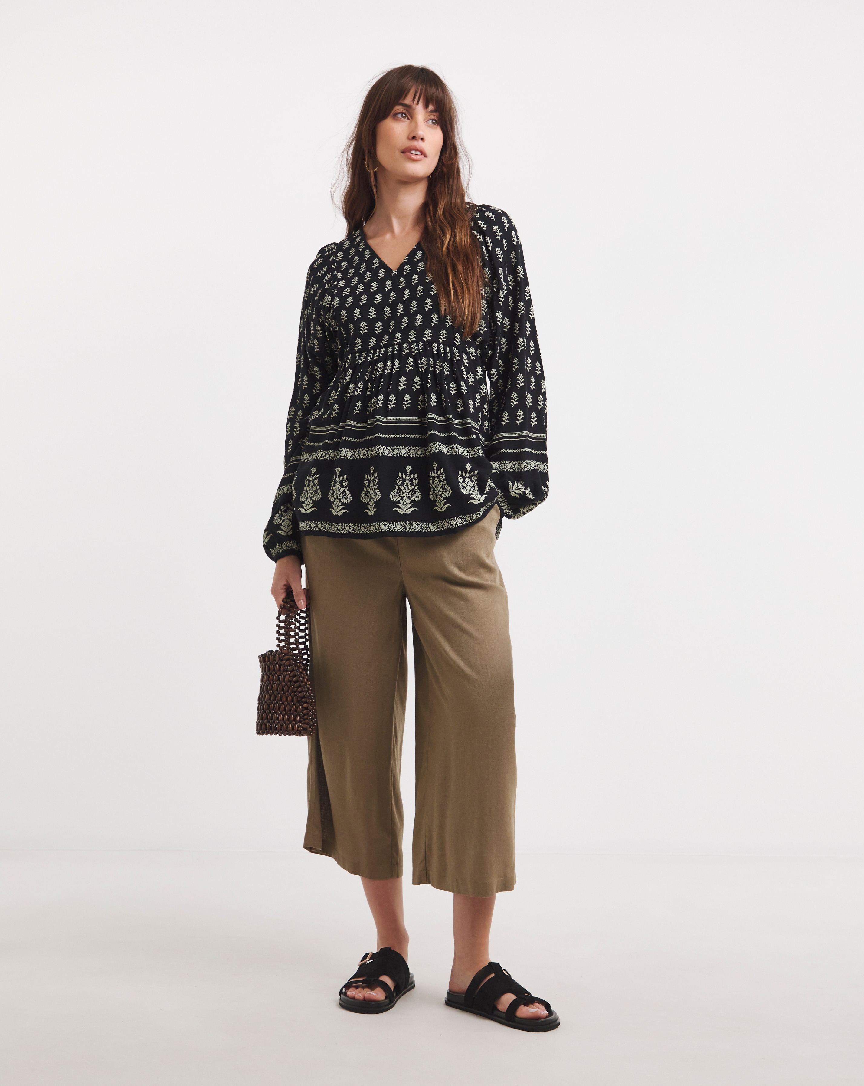 Printed Batwing Smock Top | Ambrose Wilson