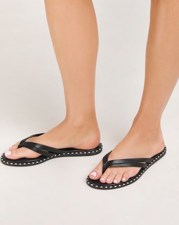 Poppy Two Strap Toe Post Classic Flat Sandals Extra Wide EEE Fit Simply Comfort