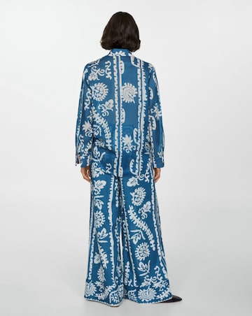 Mango Nemo Floral Print Cotton Shirt