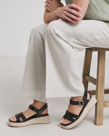 Simply Be Carnelian Two Part Espadrille Flatform Sandals - Extra Wide Fit (EEE)