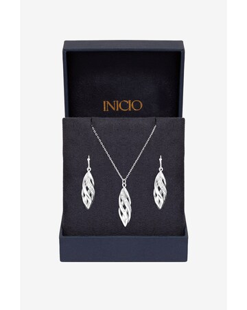 Inicio Polished And Pave Open Swirl Drop Set - Gift Box