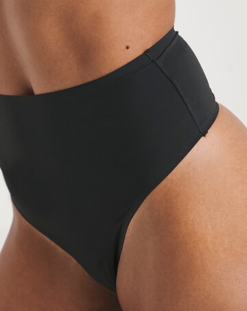 Figleaves Smoothing High Waisted Thong - Black