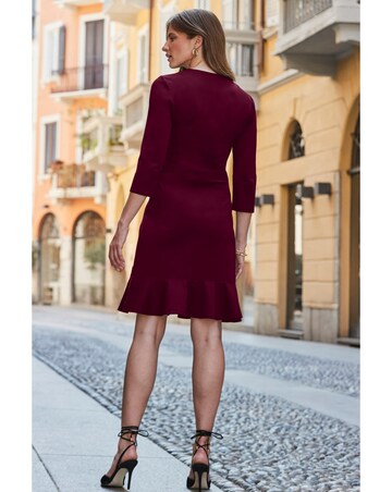 Sosandar Hardwear Detail Ponte Fit And Flare Dress