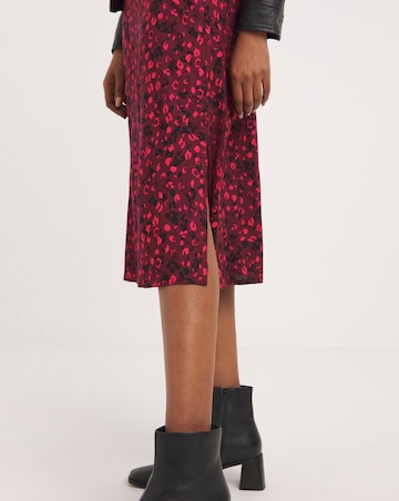 Viscose Midi Shirt Dress with Collar