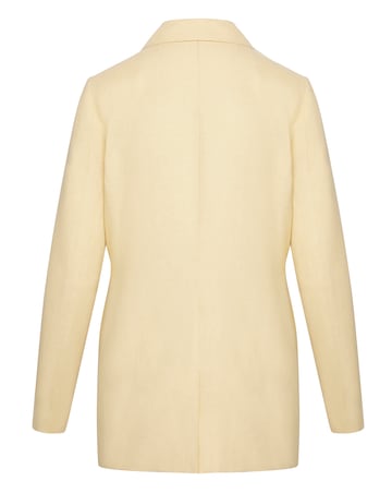 Yellow Linen Double Breasted Blazer