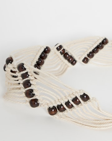 Beaded Macrame Tie Belt